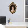 Frame Vintage Style Picture Frame Antique Oval Shaped Wall Mounting Photo Frame For Painting Thick Wood Photo Frame Wall Art Home Deco