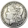 US 1896-P-O-S Morgan Dollar versilberte Kopiermünzen, Metallhandwerksstempel, Herstellungsfabrik 208h