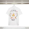 Homens Casa Blanca Camisetas Designer Tees Rainbow Cogumelo Carta Imprimir Manga Curta Tops Algodão Solto Homens Mulheres Camisa