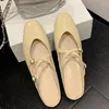 Casual Shoes 2024 Spring Single Silver Fashion Shallow Slip On Women Flat Ladies Outdoor Ballerina Shoe