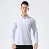 Jesienne męskie golf i golfa oddychające długie rękawy Sportowa koszula na siłownię swobodne lapy golfowe opcje s-5xl 240301