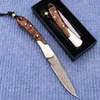 Noża polowań kempingowych ręcznie robione damascus stalowe składane proste przenośne noże kempingowe ostre narzędzia owoce noża na zewnątrz przetrwanie edc 240312
