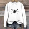 Women's T Shirts 2x Womens hoodie Baseball Lekfaldigt tryck Crew Neck Lång ärm Top H House