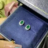 100 natuurlijke 4x6 mm smaragdgroene sieraden 925 zilveren oorbellen voor godin van fijne sieraden 240229