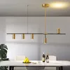 Lampadari di lusso LED orientabili Lampadario lineare contemporaneo Cucina moderna Isola Sala da pranzo Soggiorno Decorazione della casa