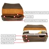 RIYAO Genuine Leather Waist Pack Vintage Dual Layer Phone Bag Pouch fanny pack For Mens Phone Holster Belt Bag Wallet Case Man 240311