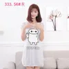 Women's Sleepwear Summer Cartoon Nightdress Ladies Milk Silk Double-sided Printing Cute Nightgown Night Wear