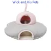Cages Petit nid pour animaux de compagnie Hamster Soucoupe volante chaude Hamac Piège à miel d'hiver UFO peut accrocher un jouet multicouche nid suspendu petit lit pour animaux