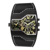 Oulm Nuovi Orologi Uomo Luxury Brand Fuso orario multiplo Orologio da polso al quarzo maschile Orologio cinturino in pelle casual relogio masculino2861