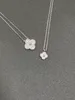 Mini 1.0CM four leaf clover necklace Silver Gold Plated 18K designer for women Top quality bracelet Natural gemstones and shell making brand designer with box 043