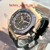 AP Fancy Watch Highend Watch Royal Oak Offshore Series 44mm Diameter 18K Rose Gold Ceramic Outter Ring Automatic Mechanical Mens Watch Luxury Watch 26401rooo