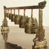 Gong de méditation bon marché avec 7 cloches ornées avec motif de Dragon, Statue d'instrument de musique chinois, décoration 283D