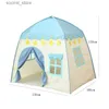 Speelgoedtenten Speelgoedtenten 1,3 m draagbare kindertent Wigwam Opvouwbare kindertenten Tipi Babyspeelhuis Grote meisjes Roze Prinses Kasteel Kinderkamerdecoratie 230612 L240313