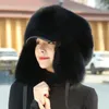 Berets Fangtai 2024 Winter Warm Luxury Real Natural Raccoon Fur Women's Cap Fashion Beanie Men's Caps
