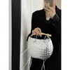 Original Bottegs Venetas sd Jodie Bag Tangzhu niche design woven bag womens sardine 2024 new fashion handbag popular versatile messenger