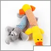 Dog Toys & Chews Dog Toys Chews Cute Pet Cat P Squeak Sound Funny Fleece Durability Chew Molar Toy Fit For All Pets Elephant Duck Pig Dh4Ni