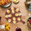 Decoratieve beeldjes Deviled Egg Platter Houten dienblad Serveer dessertbord Keukenbenodigdheden