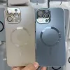 10 Stück magnetische Nano-Glas-Telefonhülle für iPhone 14 13 12 11 Pro Max Plus mit allen Objektiven schützen mattierte Rückseite für Magsafe