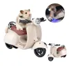 Brinquedos hamster dublê girando motocicleta 360 graus de rotação luz música scooter elétrico brinquedo criativo presentes para animais estimação suprimentos