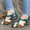 캐주얼 신발 여성 샌들 로우 힐을위한 부드러운 여름 우아한 여자 힐이있는 가벼운 발 뒤꿈치 신발 여자