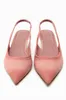 Scarpe eleganti 2024 TRAF Rosa Décolleté con tacco a gattino Donna Scarpe a punta con tacco Slingback Ciabatte Office Lady Tacchi Donna Casual