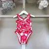 Popular kids one-pieces Swimsuit Designer girls swimwear Size 80-150 CM Symmetric pattern child Beach Bikinis Children Swimwears 24Mar