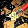 Släpp frakt Personlig världskarta Scratch Off Travel Maps Poster - Stor deluxe Scratch Foil Layer Coating Maps With National Flag - Bästa gåvor för resenärer