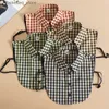 Neck Ties New Plaid False Collars For Kids Womens Fake Collar Shirt Detachable Collars For Women Children Clothes Accessories Faux Col L240313