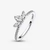 S925 Oryginalny projektant patelnia marki logo grawerowanie aaa+ diamentowy koronę Pierścień 18k biały złoto pierścionki miłosne Kobiet dziewczyna ślub biżuteria