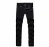 Jeans pour hommes Designer 2024 Hiver Nouveau Black Midu Slim Fit Petits pieds Élastique Casual Mode Denim Pantalon VAQ1