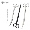 Tools Aquapro Aquarium Fish Tank Stainless Steel Water Grass Scissors Straight /Curved/Waved Professional Landscape Maintenance Tools