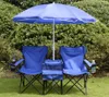 Portable Folding Picnic Double Chair WUmbrella Table Cooler Beach Camping Chair4414291