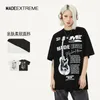 Men's T Shirts MADEEXTREME Alphabet Band Printed Short Sleeved T-shirt For Men Guitar Graphic