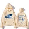 Macc Self Care Blue World Lettre Imprimer Sweats à capuche Sweat-shirts en molleton Y2k Tops Pull à manches longues Sens du design Pulls 240227