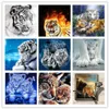 Diamond Painting 5D Tiger Full Diamond Mosaic Animal Cross-Stitch Modern Cartoon Embroidery Home Resin pictures327h