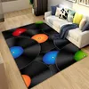 Carpets 3D Creative Music Record Rug Living Room Carpet Home Decor Non-slip Kitchen Bathroom Floor Mat Hallway Doormat Bedroom Footpad