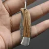 Camping Jagdmesser Taschenmesser Damaskus Holzgriff faltbares Schlüsselbundmesser zum Auspacken Survival Gadgets Multitool Handwerkzeug 240315