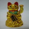 Maneki Neko Lucky Cat Chinese Feng Shui Waving Wealth Fortune Cat Waving Hand Cat Gold2717