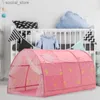 Tentes jouets Enfant jouets tente jouer maison 1.4 m Portable enfant bébé pliable dessin animé petite maison tente enfants lit tente princesse tente L240313