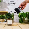 Lattine Annaffiatoio in acciaio inossidabile Metallo Bocca lunga Nero Mini Bollitore per bambini Annaffiatoio Giardinaggio Annaffiatoio 300ML