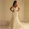 Off The Shoulders Mermaid Dresses Women Measurements Vestidos De Novia Sexy Lace Appliqued Wedding Gowns