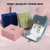 Smyckespåsar Portable Travel Box Dammtät förpackningsfodral för halsbandörhängen ringar armband