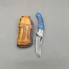 Couteaux de chasse de camping Damas Chasse Couteau de camping pliant en plein air Coupe-fruits Outil de sauvetage en bois EDC Couteau multicolore 240315