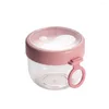 Tumblers 600ml Oatmeal Cup Visible Airtight Lid Thickened Salad Portable Overnight Yogurt Milk Breakfast Jar With Spoon