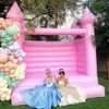 En gros 4.5x4 m 15x13.2ft PVC rose chaud Bounce House sautant Château gonflable Châteaux gonflables pour la fête des événements de mariage