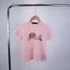 サマーPAキッズTシャツベアベイビーパームボーイズガールズスタイリスト服ティーパームパーム子供青年幼児印刷半袖切り捨てられた角度TシャツエンジェルT B5XA＃