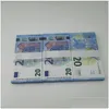 Autres fournitures de fête festives 3 Pack Party Fournitures Fake Money Banknote 10 20 50 100 200 Euros Réaliste Pound Toy Bar Props Copie Cur Dh4Is