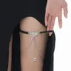 Tornozeleiras sexy strass perna coxa corrente para mulheres multicamadas brilhante cristal prata cor cintura corpo praia jóias