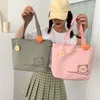 Evening Bags Satchel Travel Purse Handbag Cute Bear Women Canva Zipper Bag Preppy Style Student Tote Shoulder Messenger Small Canvas