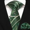 Cravates de cou Vert Noir Plaid Stripe Cravate pour Hommes Mode Soie De Mariage Cravate Hanky Bouton De Manchette Ensemble Cadeau Hommes Cravate Accessoires De Fête D'affaires L240313